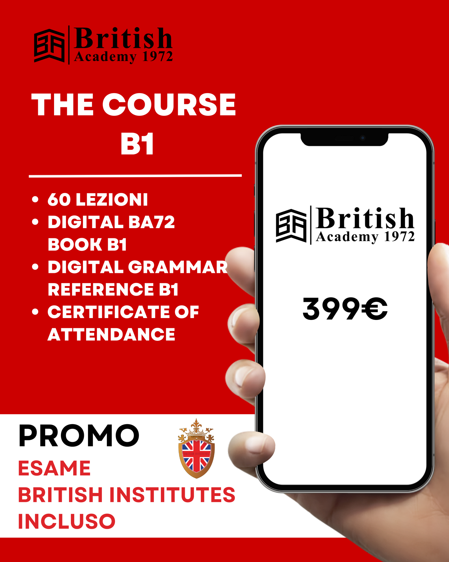 BA72 The Course B1  (Esame British Institutes B1 in omaggio)