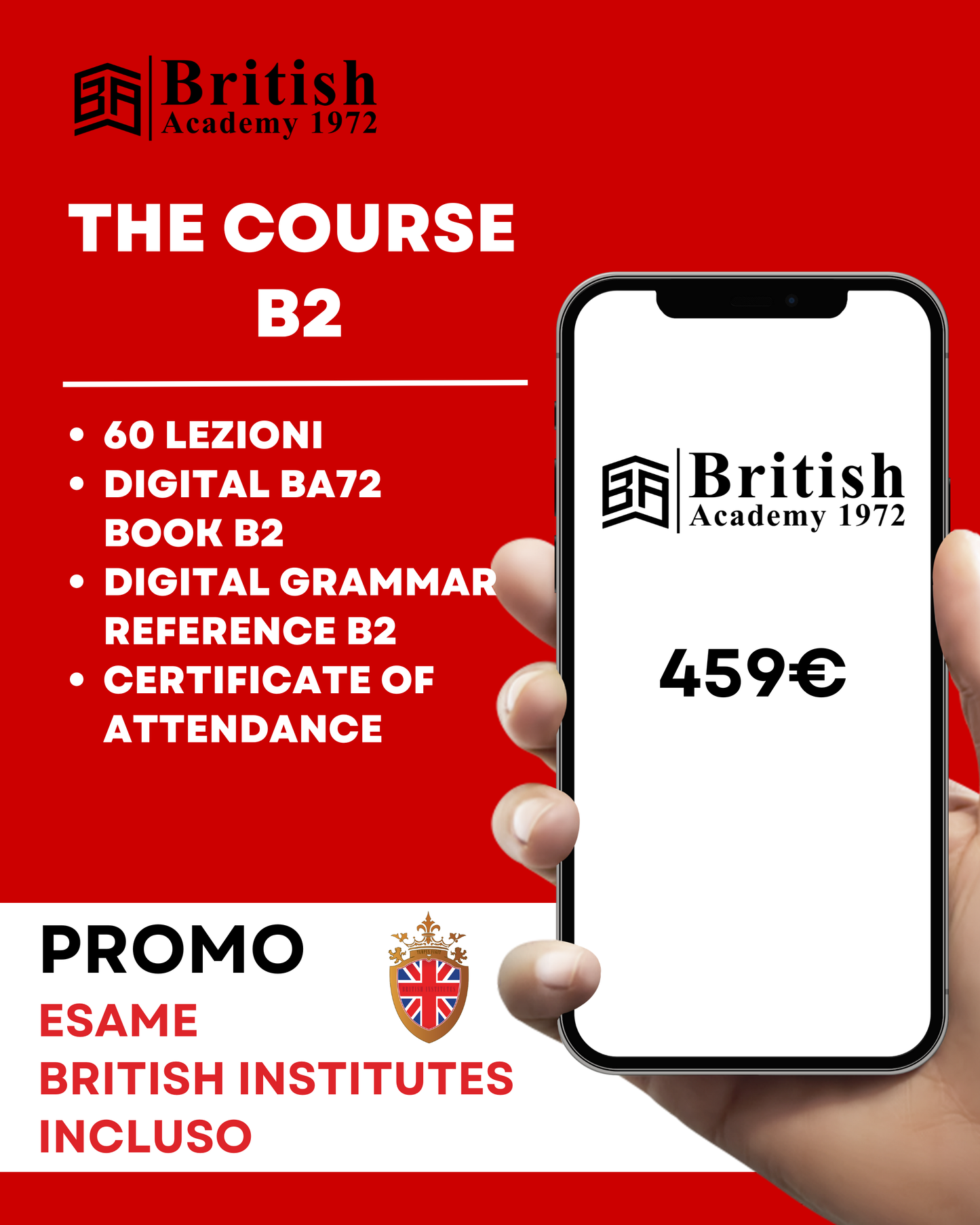 BA72 The Course B2  (Esame British Institutes B2 in omaggio)
